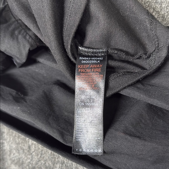 Topshop Black Sleek Crop Top - Picture 4 of 4